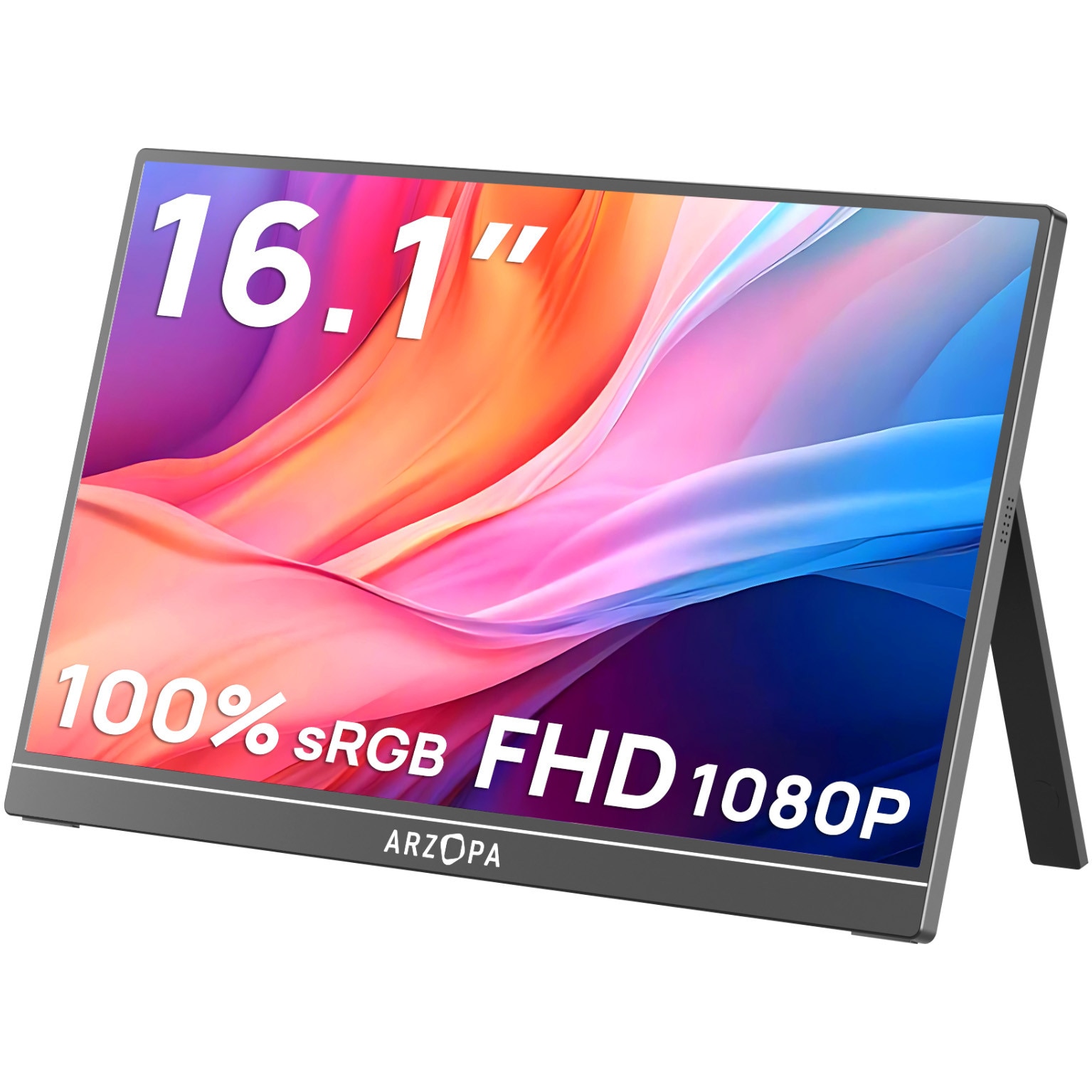 Monitor Portabil LED Arzopa Z1C, 16.1", Full HD (1920x1080p) IPS, Gray