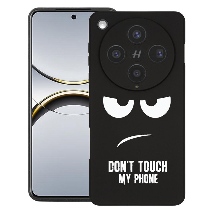 BestCase® Husa Premium Silicone Compatibila cu OPPO Find X8, cu Design Don’t Touch My Phone, Microfibra in interior, 2043686 PB 90