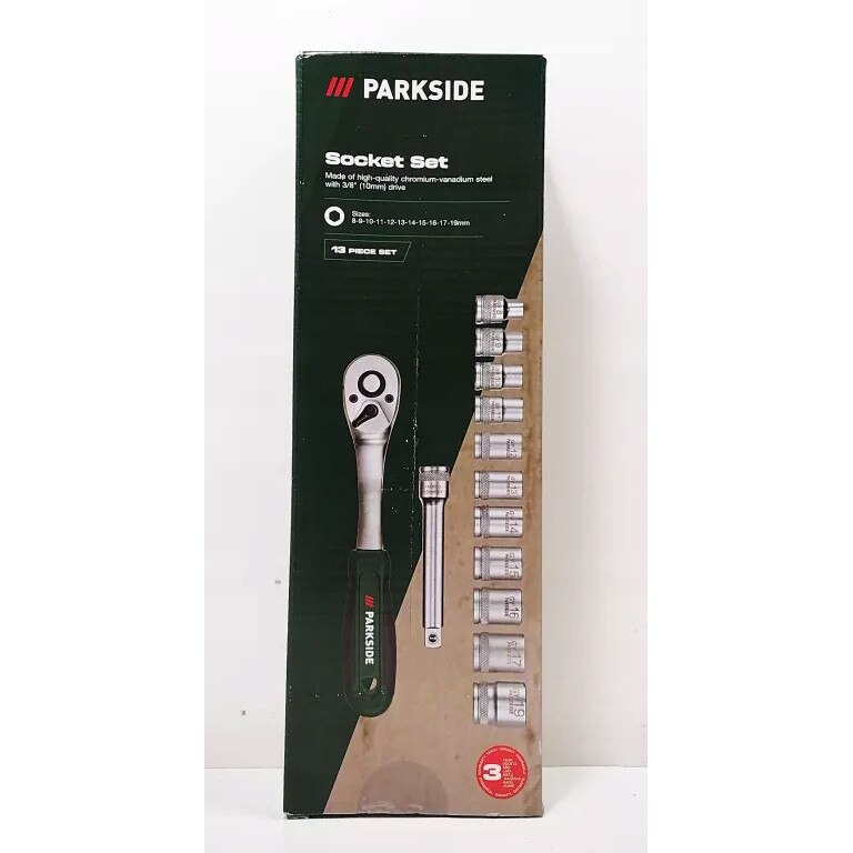 Set Chei Tubulare ParkSide, 13 Piese, Cricheta 3/8