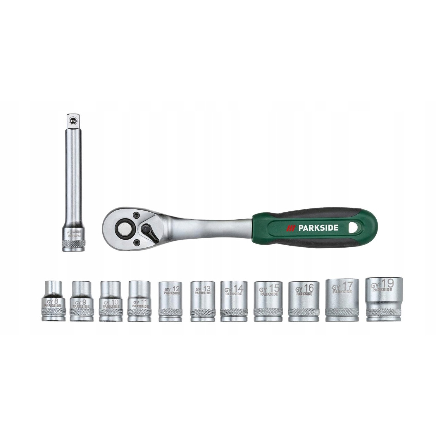 Set Chei Tubulare ParkSide, 13 Piese, Cricheta 3/8