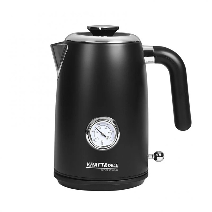Fierbător electric KRAFT&DELE KD4153, 2200W, capacitate 1L, bază rotativă 360°