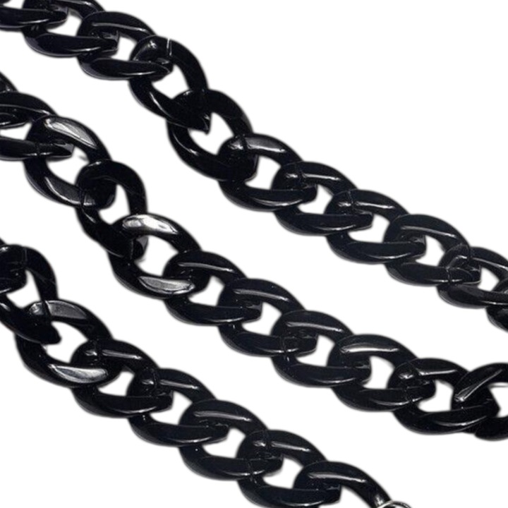 Декоративна лента, черна, метална, 10 мм, линеен метър