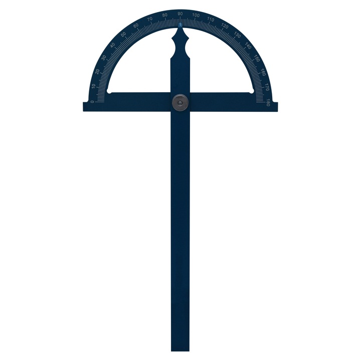 Szögmérő alumínium tárcsás 150x270mm, 0-180 fok, Limit