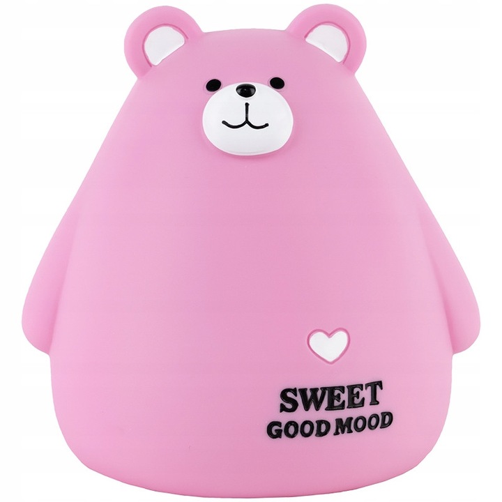 Касичка за деца мече розова от пластмаса с отвор Kite