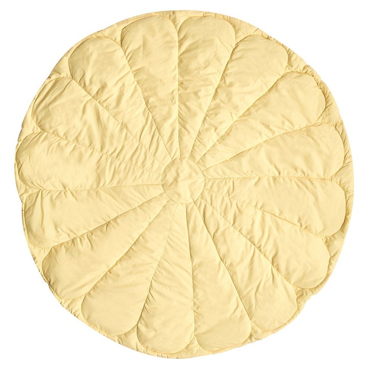 Covoras de joaca pentru copii Elizjum 110 x 110 cm Bumbac Galben