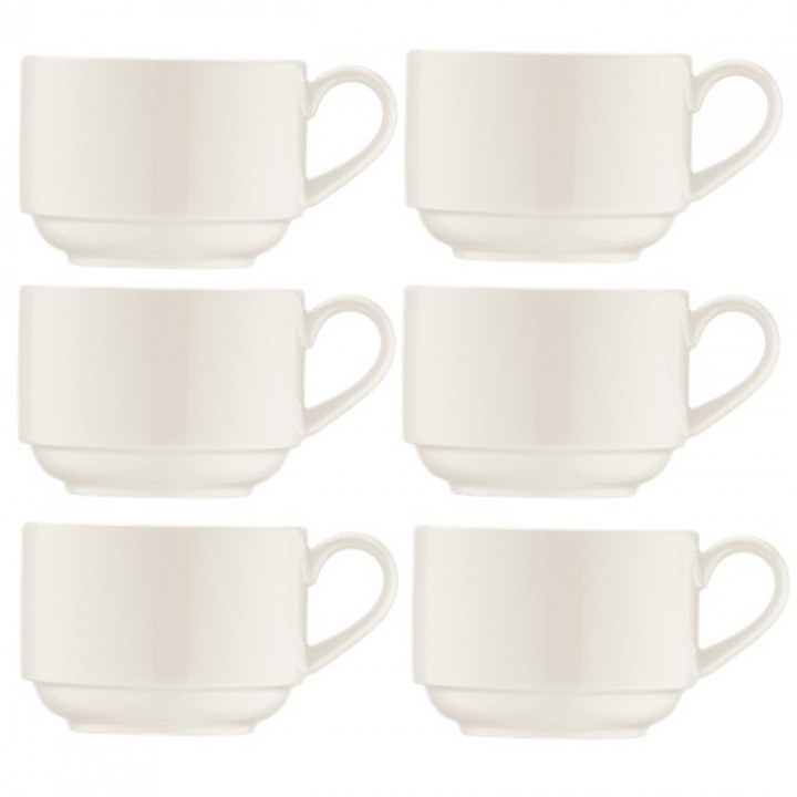 Set 6 cesti din portelan pentru cafea BONNA BANQUET 80ml