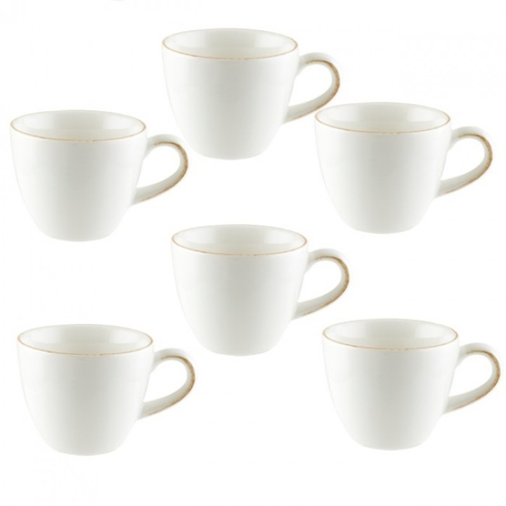 Set 6 cesti cafea Bonna Alhambra din portelan 80ml