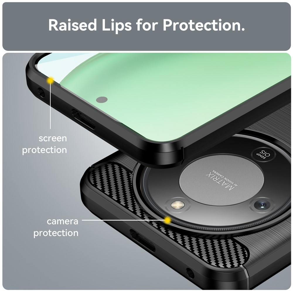 Husa pentru Honor Magic 8 Lite Carbon Liquid Silicone, negru