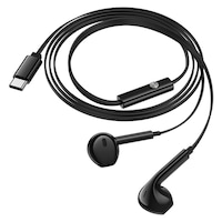 Casti Stereo In Ear Mufa Usb-C, Compatibile cu iPhone Seria 14/15/16/17, Samsung, Oppo, Xiaomi, Cu Microfon Pe fir, Negru