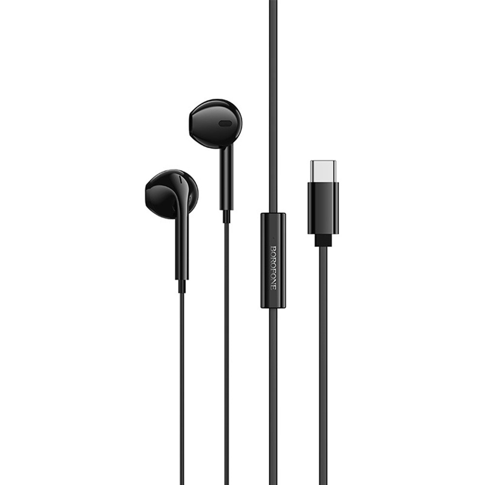 Casti Stereo In Ear Mufa Usb-C, Compatibile cu iPhone Seria 14/15/16/17, Samsung, Oppo, Xiaomi, Cu Microfon Pe fir, Negru