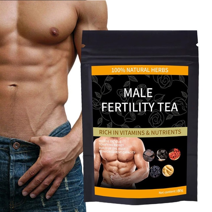 Ceai Masculin pentru Fertilitate, 150g, cu Ginseng, Maca si Fructe de Goji, 15 Plicuri