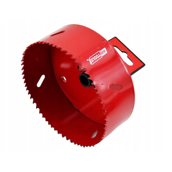 Carotă bimetalică AW Tools 152 mm, din oțel elastic, dinti progresivi, pentru lemn și metal