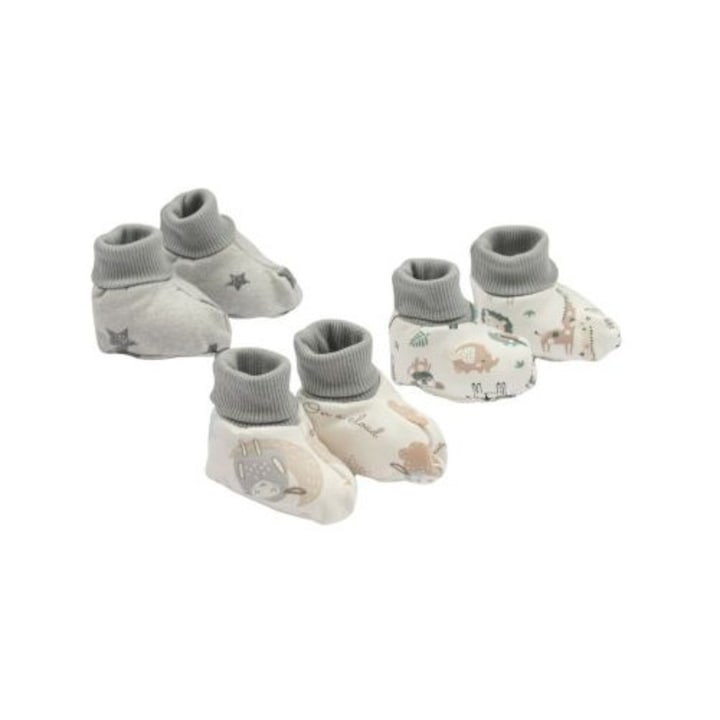 Set 3 botosei bebelusi din bumbac flausat Kidizi 0-6 luni