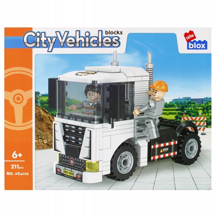 Set Constructie Alleblox City 211 Piese, Camion Jucarie