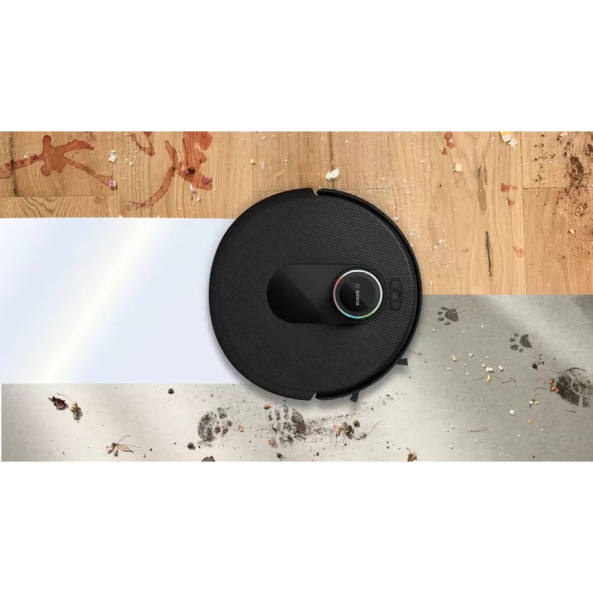 Aspirator Robot Bosch Spotless Max BCRDW3BX, Functie Mop, 11.000 Pa, Negru