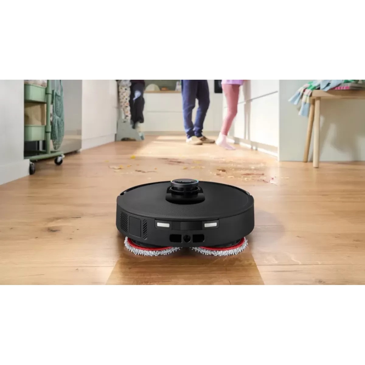 Aspirator Robot Bosch Spotless Max BCRDW3BX, Functie Mop, 11.000 Pa, Negru