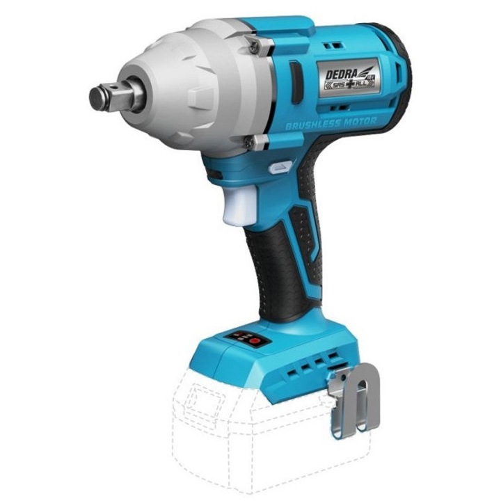 Ударен гайковерт 1/2'' DEDRA, 600Nm, 3 скорости, LED осветление, 2,5кг