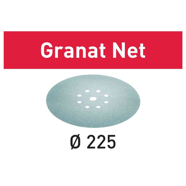 Абразивни дискове Granat Net D225 P320, комплект 25 бр., 225мм, за много прашни материали