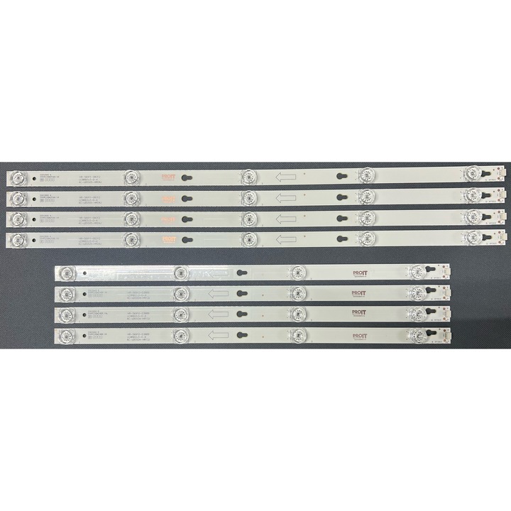 Set barete LED PROIT, 8 barete, 4x4 + 4x5, 423mm x 534mm