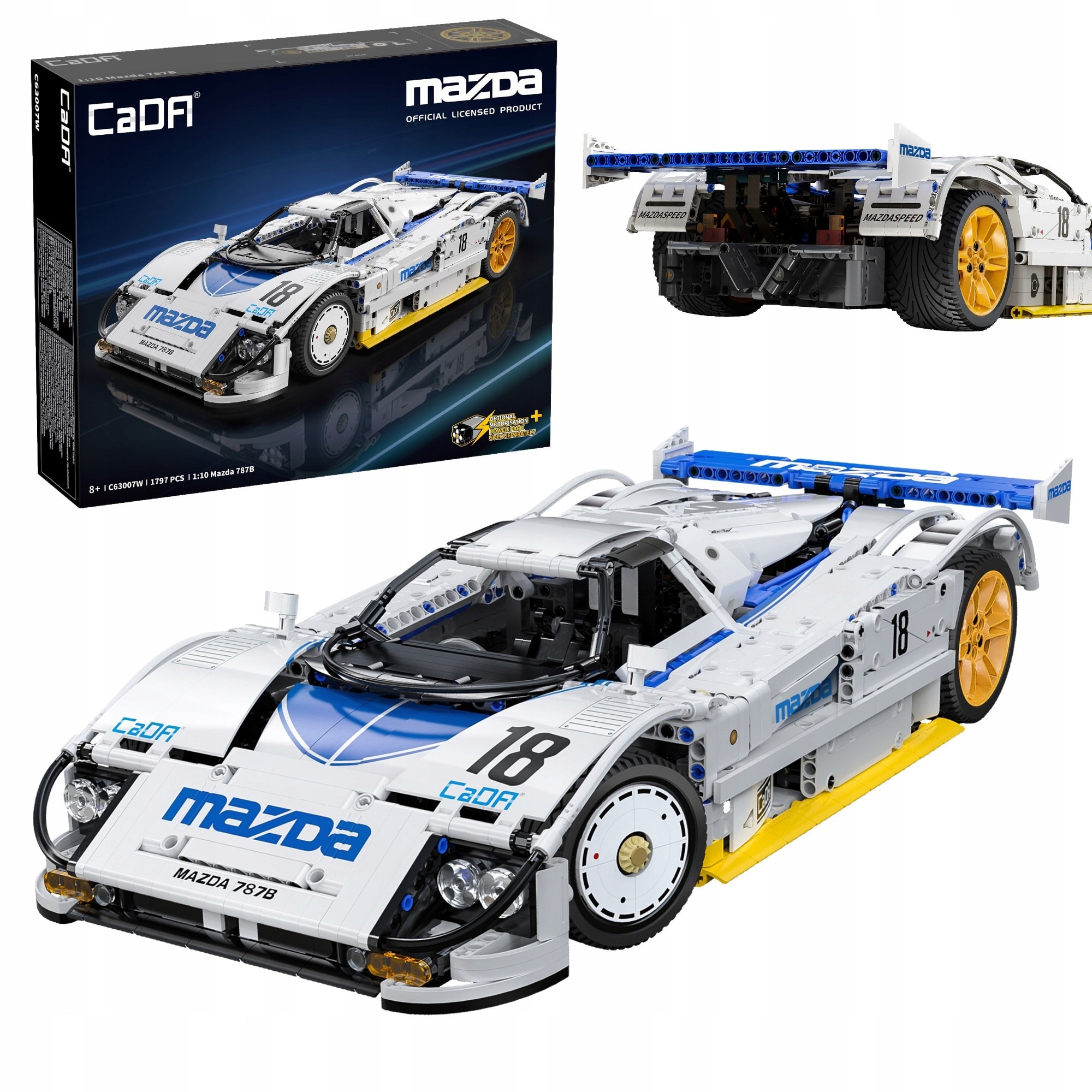 Set Constructie CaDA Mazda 787B 1:10, 1797 piese, 50cm - eMAG.ro