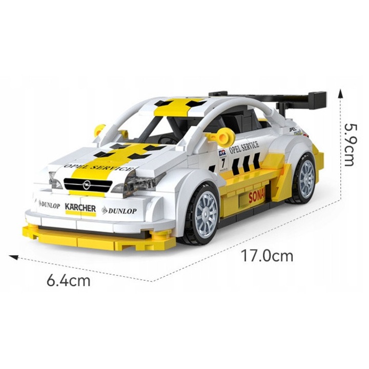 Set Constructie CaDA Opel Astra V8 Coupe, 305 piese, 1:24, 17x5,9x6,4cm