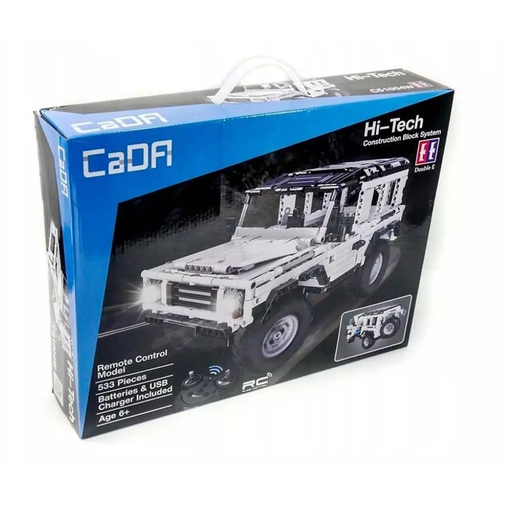 Masinuta Jeep RC CaDA - Set Constructie, 533 Piese, 8+ Ani