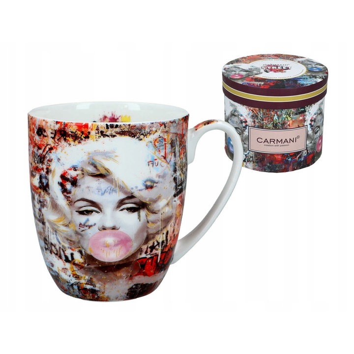 Cana Graffiti Carmani "Marylin Monroe" - 400ml, Dekoratív Doboz