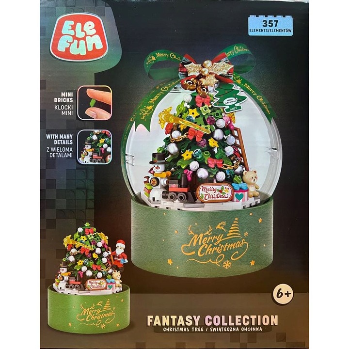 Set Klocki Elefun Brad de Craciun Glob Zapada 357 Piese