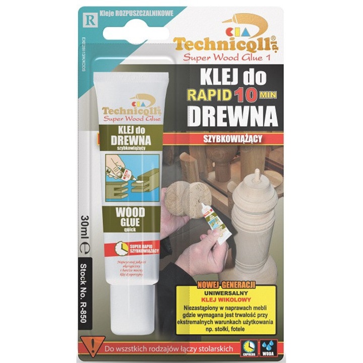 Adeziv pentru lemn D3, Technicqll, 30ml, rezistent la umiditate, uscare rapida