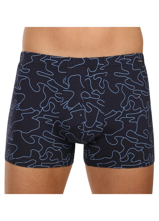 Boxeri barbatesti Andrie, negru albastru, 100% bumbac, croiala confortabila