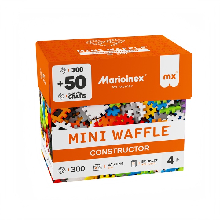 Set Cuburi Constructie Marioinex Mini Waffle 350 Piese