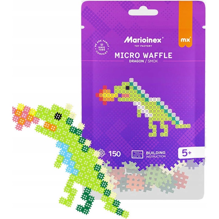 Micro Waffle Klocki Konstrukcyjne Dinozaur 150 buc