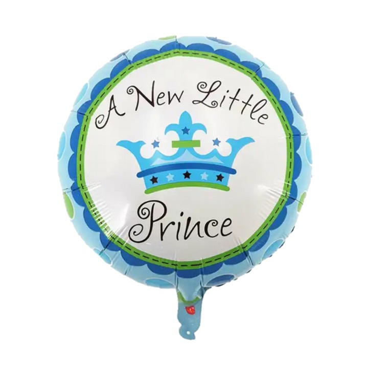 Balon folie, sferic, Welcome Prince, albastru, 45 cm