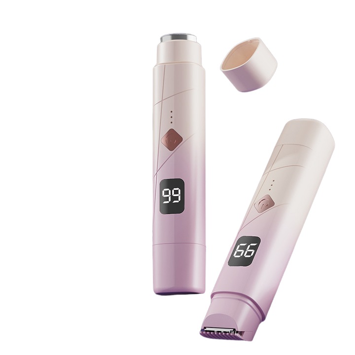 Aparat de tuns pentru femei, multifunctional, 2 in 1, impermeabil, incarcare rapida, set complet de unelte de frumusete, roz