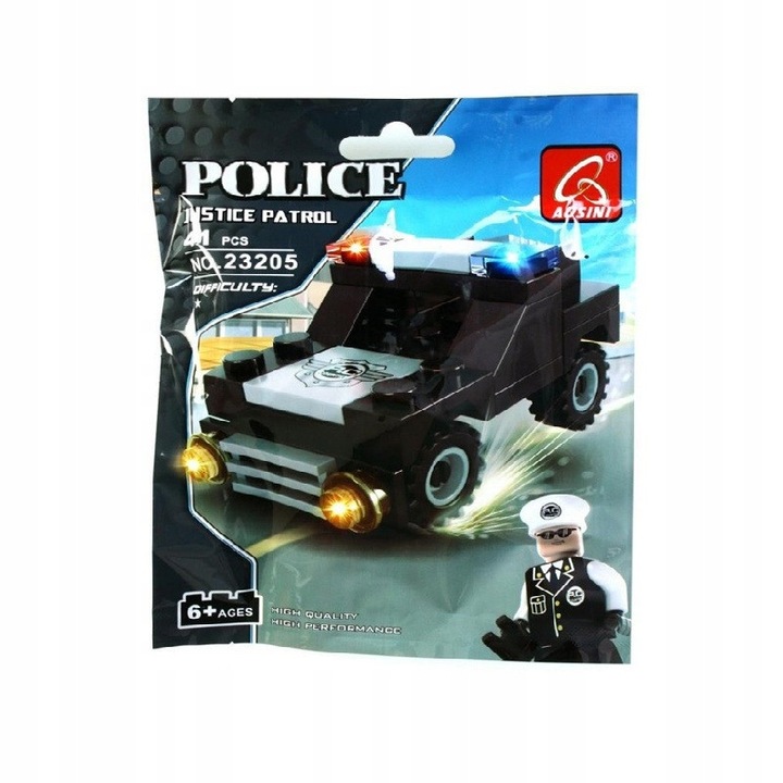 Set Constructie Politie Mega Creative, 20 Piese, 3 Ani+
