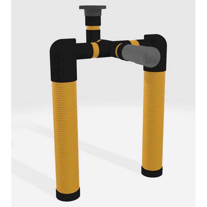 Camin de drenaj UN 160 2X, capacitate 56 litri, inaltime 126cm, set