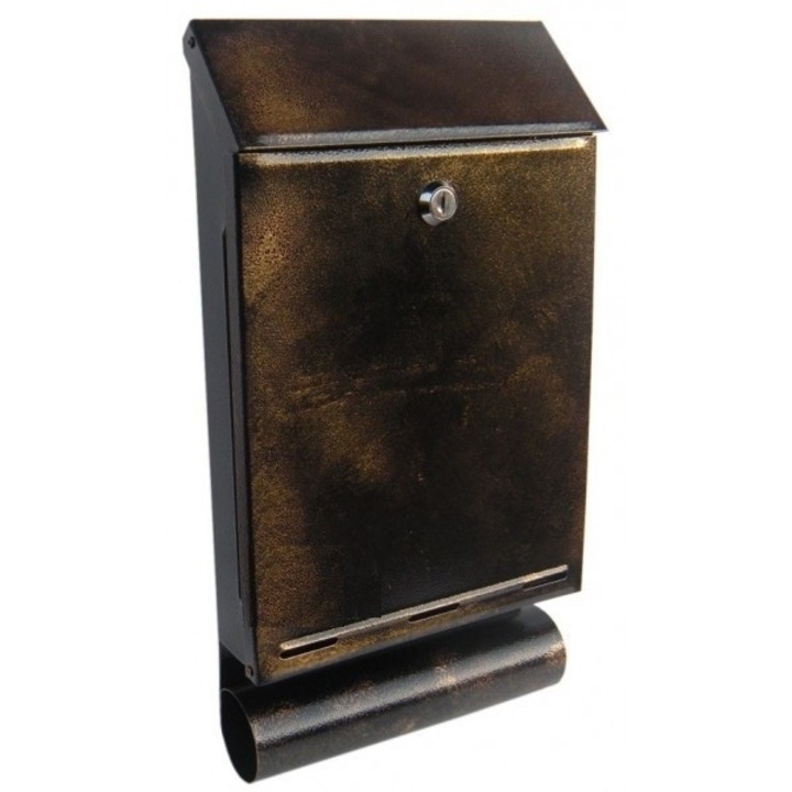 Cutie postala METALBUD A-4T Antic, 42x22,5x6cm, 2 kg, cu tuba, 2 chei