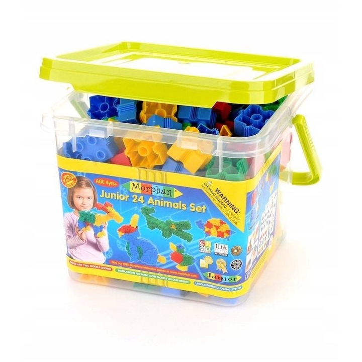 Morphun 24 set de constructii animale, 252 piese, recomandat 4+ ani