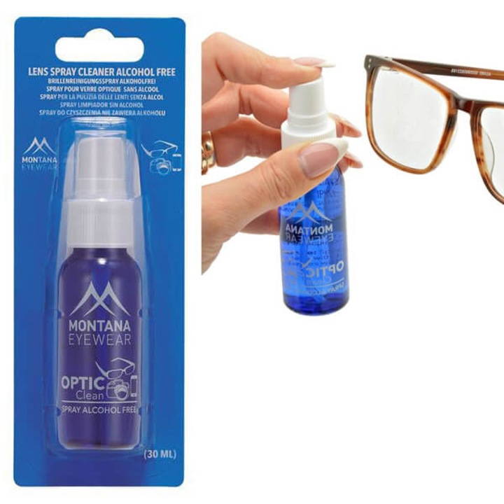 Lichid de curatare lentile 30ml Montana, fara alcool, pentru ochelari si obiective