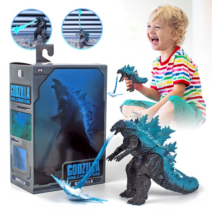 Figurina, Godzilla, Godzilla impotriva lui Kong, 15 × 30 CM, Componente mobile care pot fi ajustate pentru a se potrivi cu postura preferata