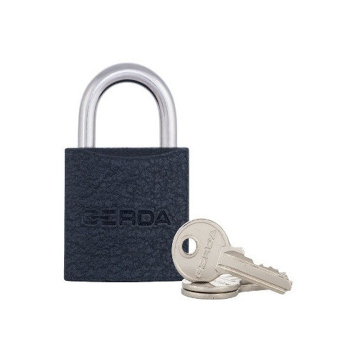 Lacat din fonta, Gerda, KLODKA PALAKOWA, negru, 30mm