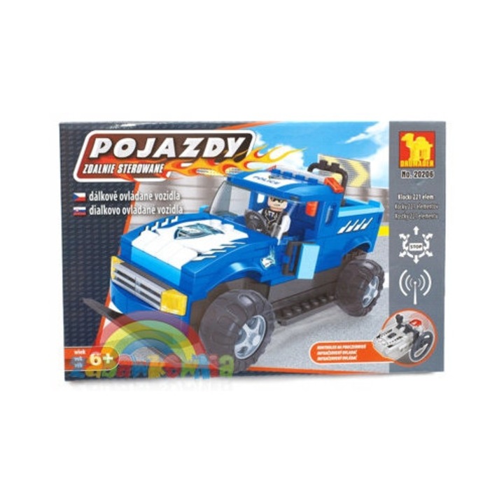 Dromader 20206 - Masinuta Politie RC, 221 Piese
