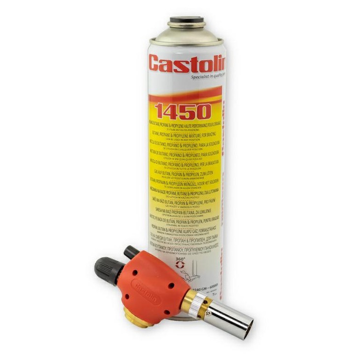 Set arzator, CASTOLIN, Cu butelie, temperatura flacarii 1850°C, 380ml