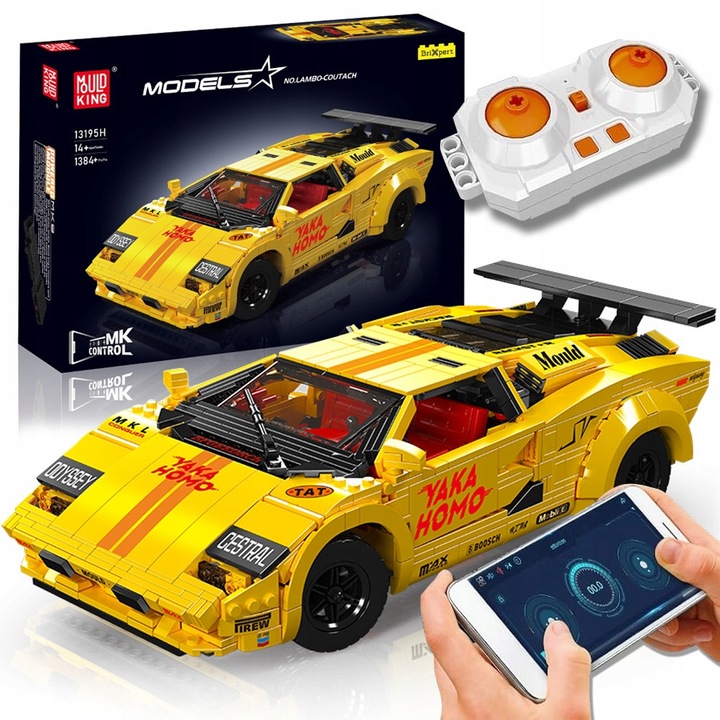 Mould King 13195: Спортна кола с дистанционно управление, 1384 части