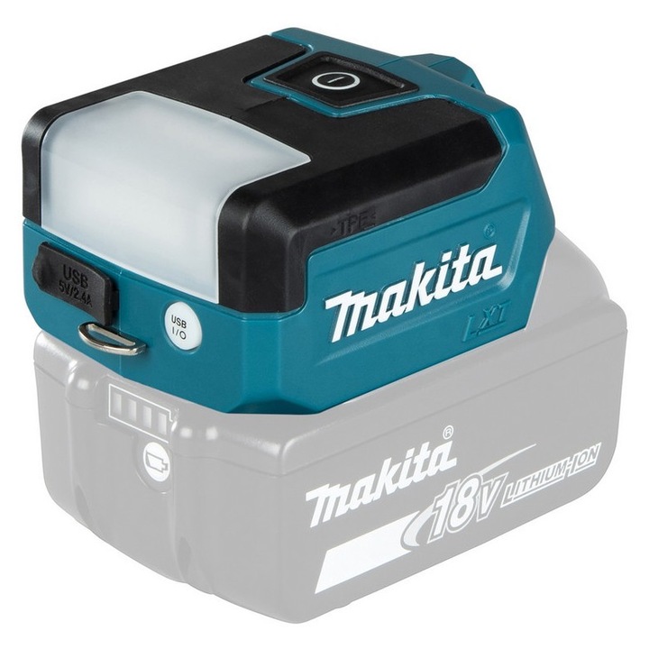 Lanterna compacta, Makita LXT 18V, 3 moduri de iluminare, port USB, 123x77x96mm