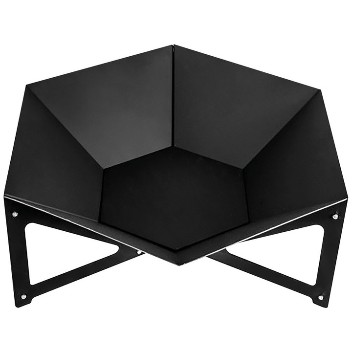 Vatra de foc, Lund, model C6, negru, 650x550x260mm, 9,2kg, pliabila