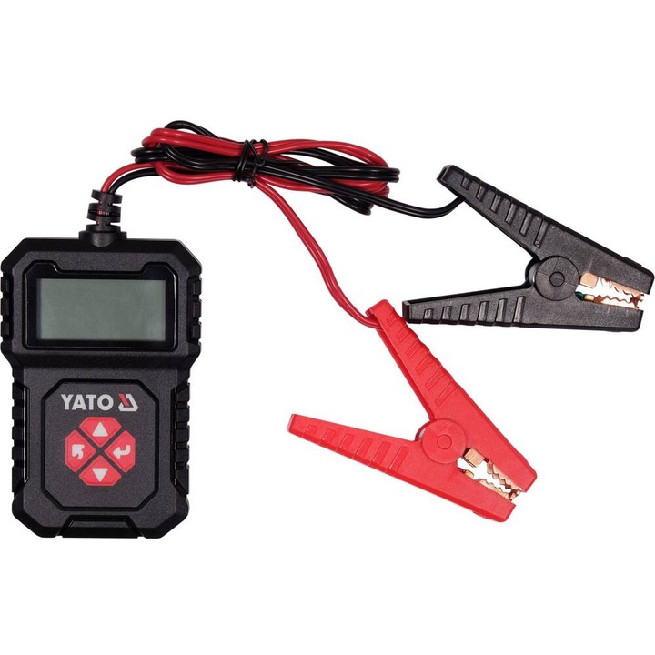 Elektronikus akkumulátor teszter, Yato, 12V, 100-2000A, LCD kijelző