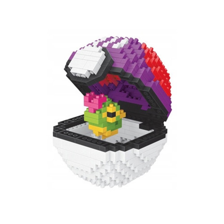 Pokémon Építőkészlet Pokeball Figurával, 458 darab