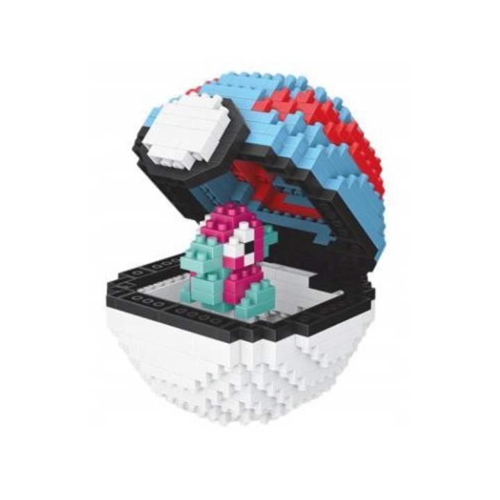 Pokémon Pokeball Építőkészlet Figurával - 430 Darab