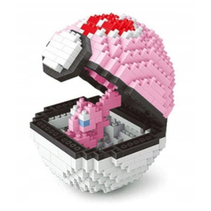 Készlet Klocki Pokemon Mew Mewtwo Pokeball Box Szerelem Labda - 401 Elem